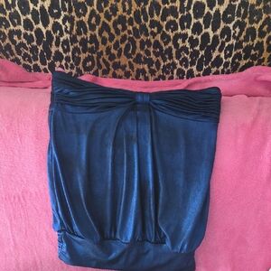 Metallic Blue tube top